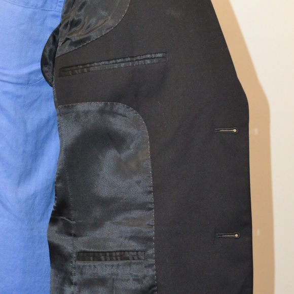 Pronto Uomo 40R Sport Coat Blazer Suit Jacket Blac - Picture 5 of 8